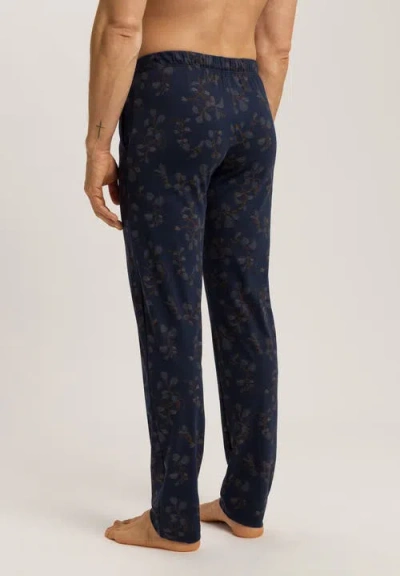 Hanro Cotton Drawstring Pajama Pants In Blue
