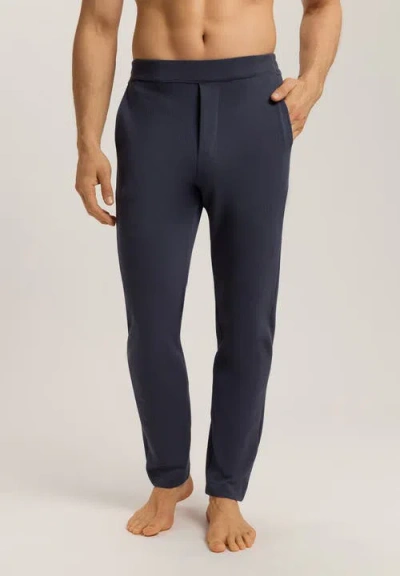 Hanro Cotton Rib Pants In Blue