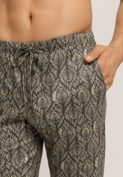 Hanro Cotton Drawstring Pajama Pants In Green
