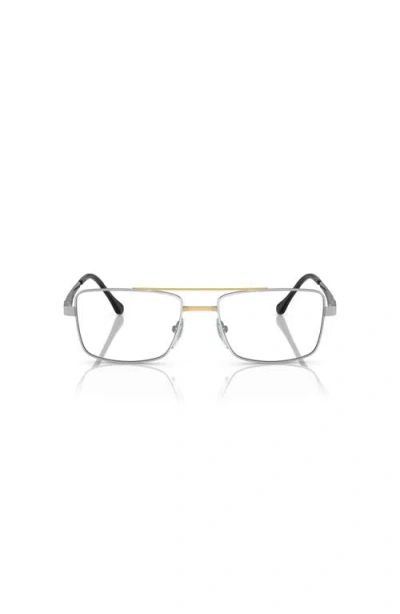 Sferoflex 56mm Square Optical Glasses In Metallic