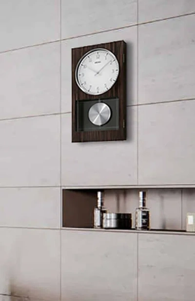 Seiko Modern Pendulum Chime Clock In Brown