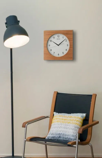 Seiko Dylan Wall Clock In Brown
