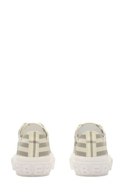 Burberry Check Embossed-logo Sneakers In Nude