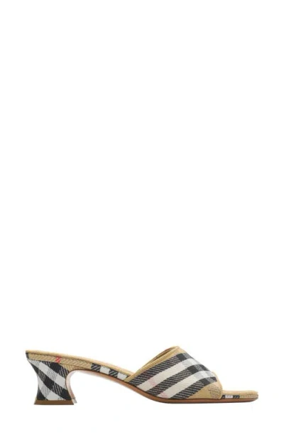 Burberry 45mm Sloane Heeled Sandals In Nude