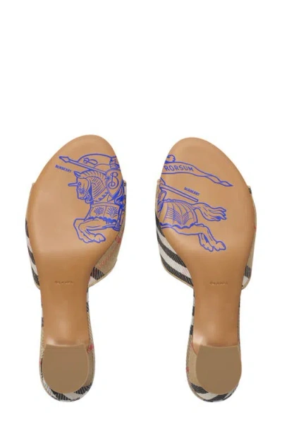 Burberry 45mm Sloane Heeled Sandals In Nude