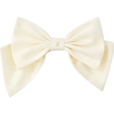 Sandro Satin Bow Barrette In White