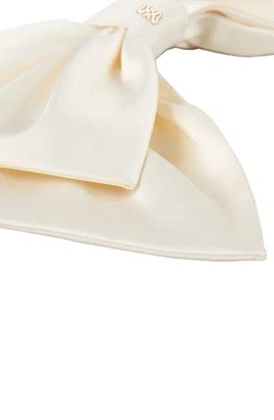 Sandro Satin Bow Barrette In White