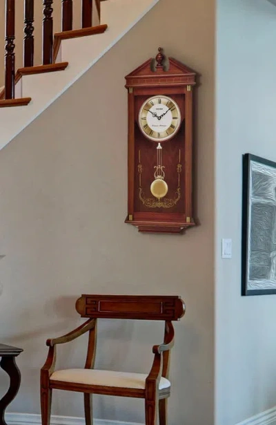 Seiko Regal Oak Pendulum Wall Clock In Brown