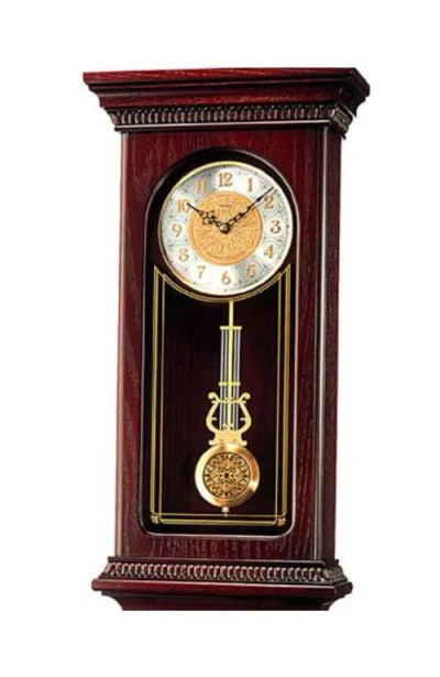 Seiko Mahogany Pendulum Chime Clock In Brown