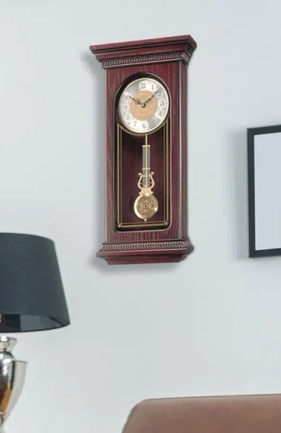 Seiko Mahogany Pendulum Chime Clock In Brown
