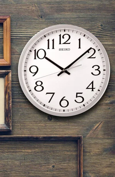 Seiko Easy Read Wall Clock In Gray