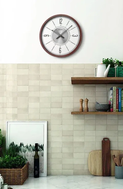 Seiko Abbott Wall Clock In Brown
