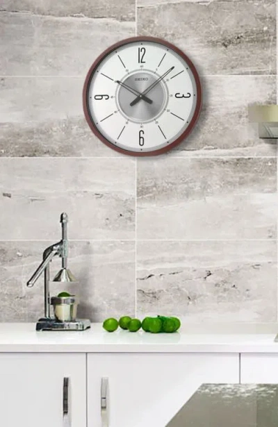 Seiko Abbott Wall Clock In Brown