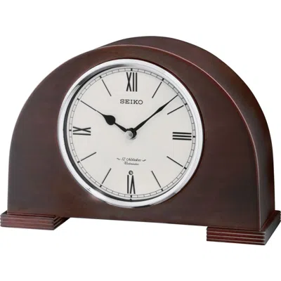 Seiko Branwen Musical Mantel Clock In Brown