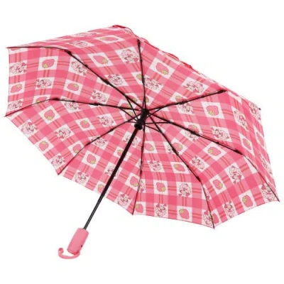 Strawberry Shortcake Gingham Plaid Umbrella In Brown