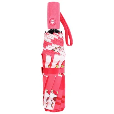 Strawberry Shortcake Gingham Plaid Umbrella In Brown