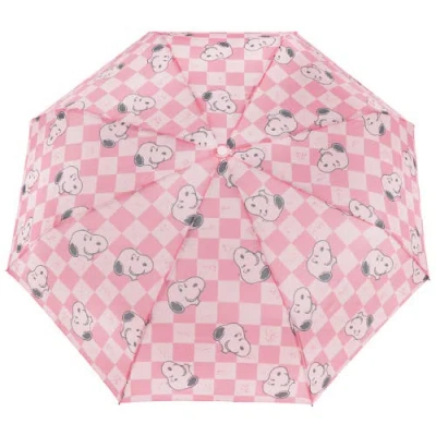 Peanuts Checker Umbrella In Brown