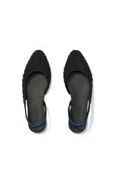 Rothys The Almond Slingback Flats In Black