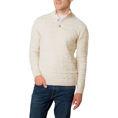 Hope & Henry Organic Mock Neck Cable Sweater In Metallic