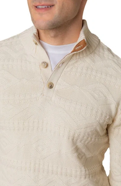 Hope & Henry Organic Mock Neck Cable Sweater In Metallic
