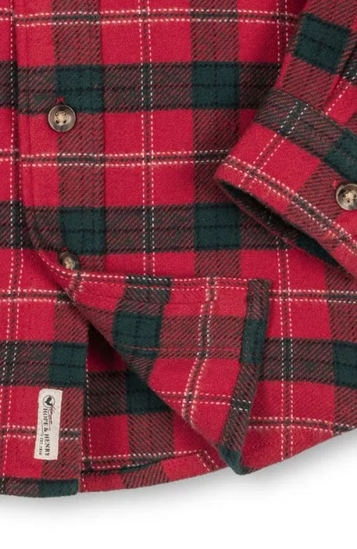 Hope & Henry Kids' Organic Long Sleeve Flannel Button Down Shirt In Multi