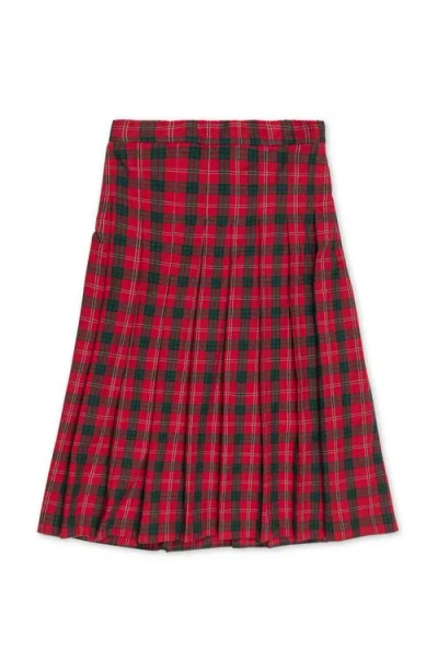 Hope & Henry Organic Pleated Midi Skirt In Multi