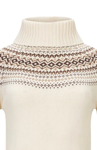 Hope & Henry Organic Long Sleeve Turtleneck Intarsia Sweater Dress In Multi