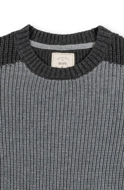 Hope & Henry Organic Crew Neck Shoulder Detail Sweater In Green
