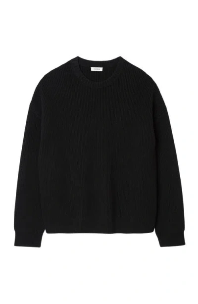 Sandro Rib Knit Sweater In Black