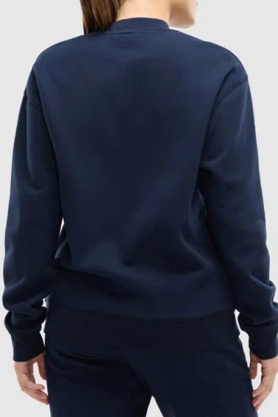 Peloton Soft Fleece Mock Neck Sweatshirt In Blue