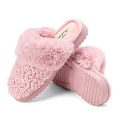 Dearfoams Courtney Knit Scuff Slipper In Pink