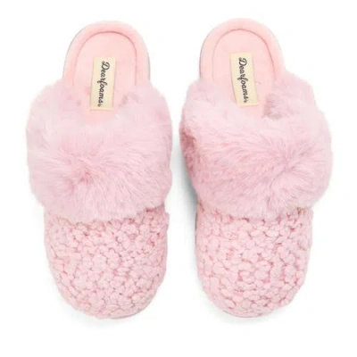 Dearfoams Courtney Knit Scuff Slipper In Pink