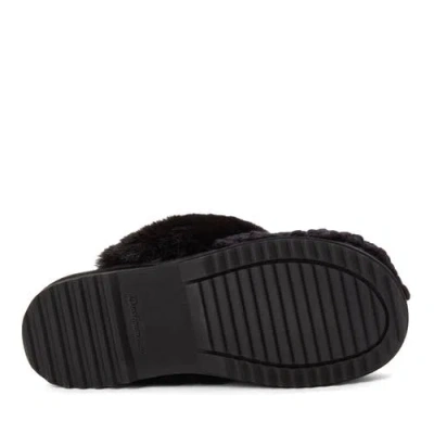 Dearfoams Womens Memory Foam Slip-on Slippers In Black