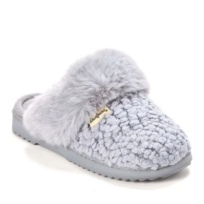 Dearfoams Womens Memory Foam Slip-on Slippers In Gray