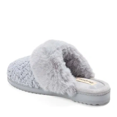 Dearfoams Womens Memory Foam Slip-on Slippers In Gray