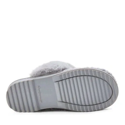 Dearfoams Womens Memory Foam Slip-on Slippers In Gray