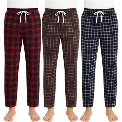 Benben 3 Pack Mens Flannel Pajamas Pants Ultra Soft In Green