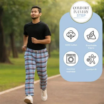 Benben 3 Pack Mens Flannel Pajamas Pants Ultra Soft In Blue