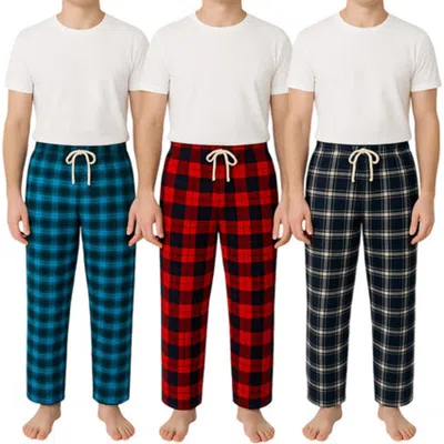 Benben 3 Pack Mens Flannel Pajamas Pants Ultra Soft In Gray