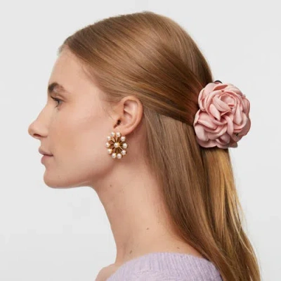 Lele Sadoughi Pink Peony Flower Claw Clip In Pink