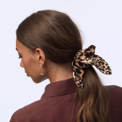 Lele Sadoughi Leopard Print Double Faced Square Scrunchie In Animal Print