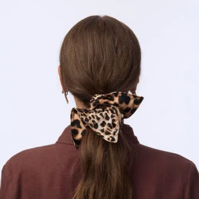 Lele Sadoughi Leopard Print Double Faced Square Scrunchie In Animal Print