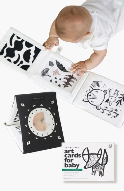 Wee Gallery Tummy Time Gallery  With Mirror And Art Cards For Baby Bundle In Green