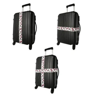 Hello Kitty Luggage Strap, 2-piece Set In Black