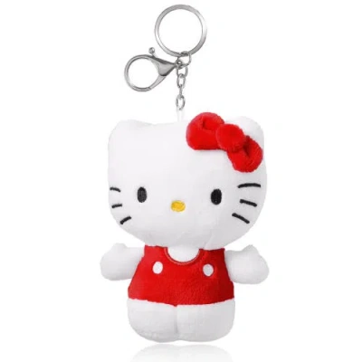 Hello Kitty Red And Pink Plush Keychain In Multi