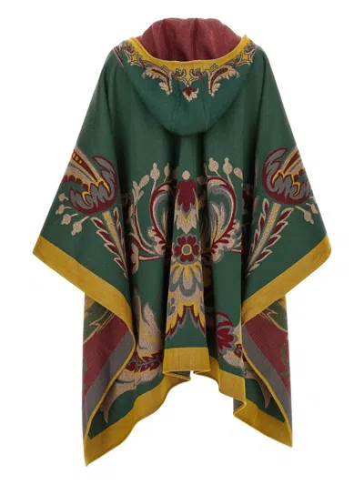 Etro Cape With Pasly Motif Scarves And Foulards Multicolor In Green
