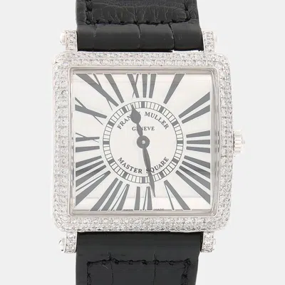 Pre-owned Franck Muller Master Square 6002mqzd Quartz White Diamonds Gold Women's Wristwatch 32mm