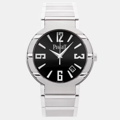 Pre-owned Piaget Polo Date G0a28045 38 Mm In Black
