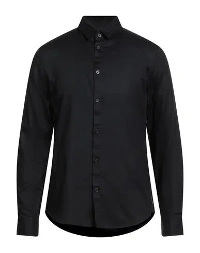 Armani Exchange Man Shirt Black Size L Cotton In Black