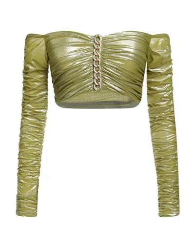 Elisabetta Franchi Woman Top Light Green Size 4 Polyamide, Elastane In Green